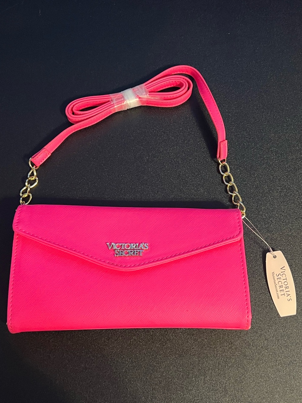 NWT Victoria's Secret Neon Pink Crossbody Wallet